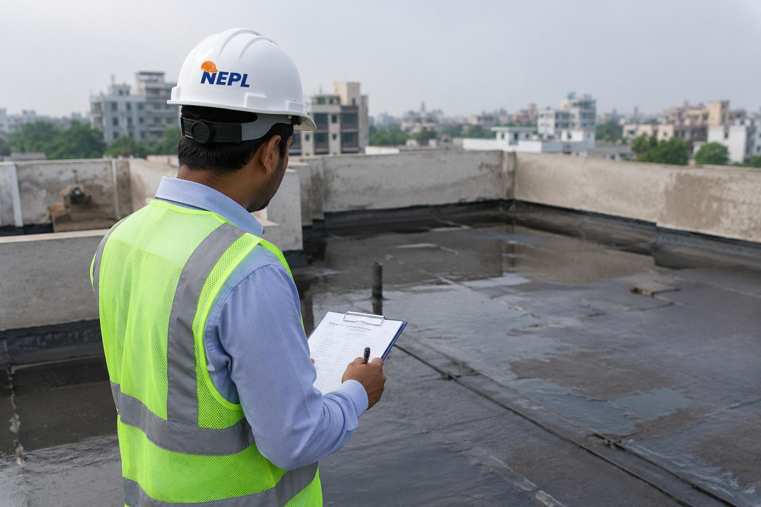 Site inspection for waterproofing