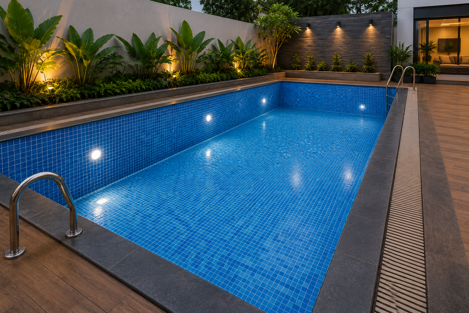 Swimming pool waterproofing